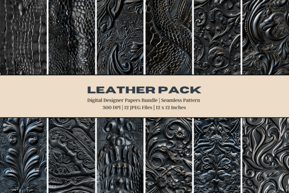 Black Leather Digital Paper: A Timeless Design Asset