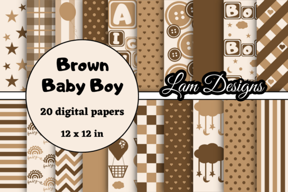 Brown Baby Boy Digital Papers: A Versatile Resource for Creative Projects