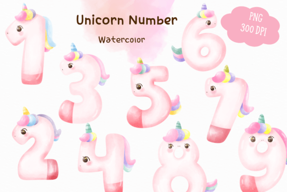 Celebrate Special Moments with Unicorn Number Birthday Watercolor Art