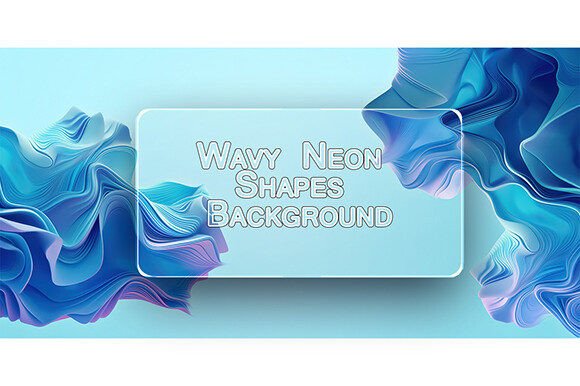 Exploring the Elegance of Wavy Neon Shapes in Abstract Design Backgrounds