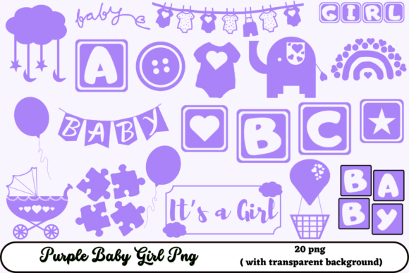 Purple Baby Girl PNG: A Versatile Design Asset for Creative Projects