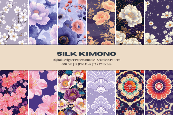 Purple Silk Kimono Digital Paper: A Versatile Design Element for Creative Projects
