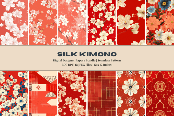 Red Silk Kimono Digital Paper: A Creative Staple for Designers