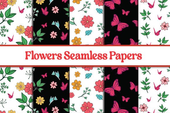Seamless Flower Papers Patterns Design: A Versatile Tool for Creative Projects