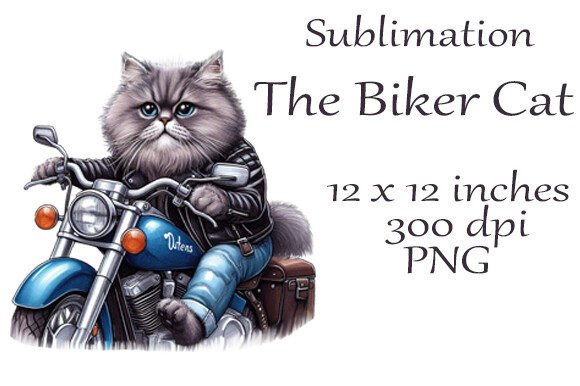 Unlocking Creative Potential with the Sublimation Watercolor Biker Cat PNG