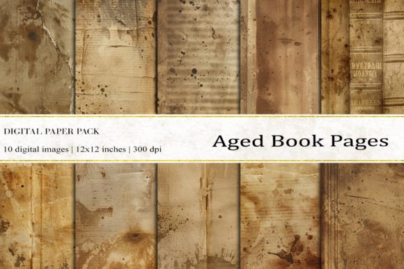 Vintage Elegance for Modern Design with Ages Book Pages Digital Papers