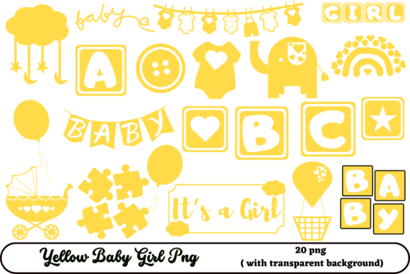 Yellow Baby Girl PNG: A Versatile Design Element for Creative Projects